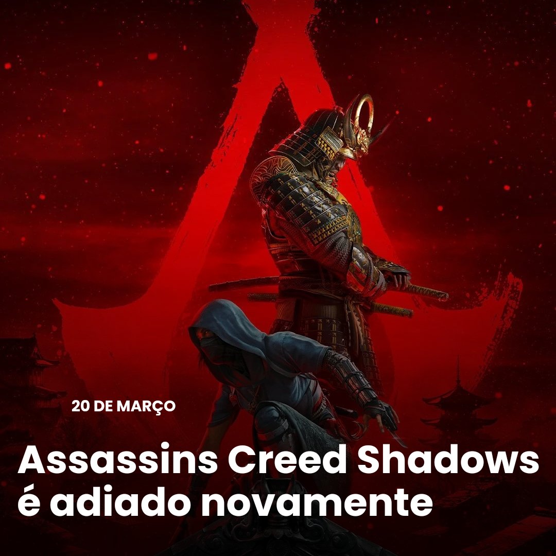 SaveDropGames's tweet image. Ubisoft informou que o novo adiantamento para 20 de março de Assassin's Creed Shadows foi necessário para realizar os últimos polimentos do jogo.