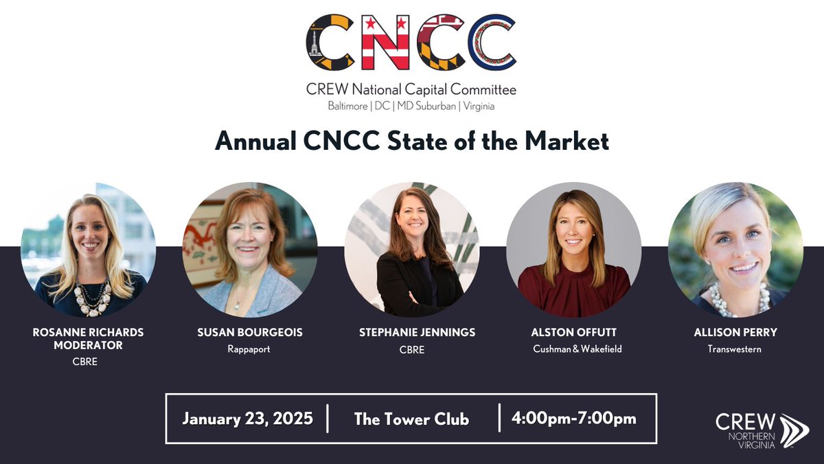 We are just two weeks away from our Annual CNCC State of the Market and Economic Forecast! On January 23rd, CREW CNCC will bring together top real estate professionals in the metro area to discuss the direction of the real estate market.

Register here - buff.ly/41Ylcgp