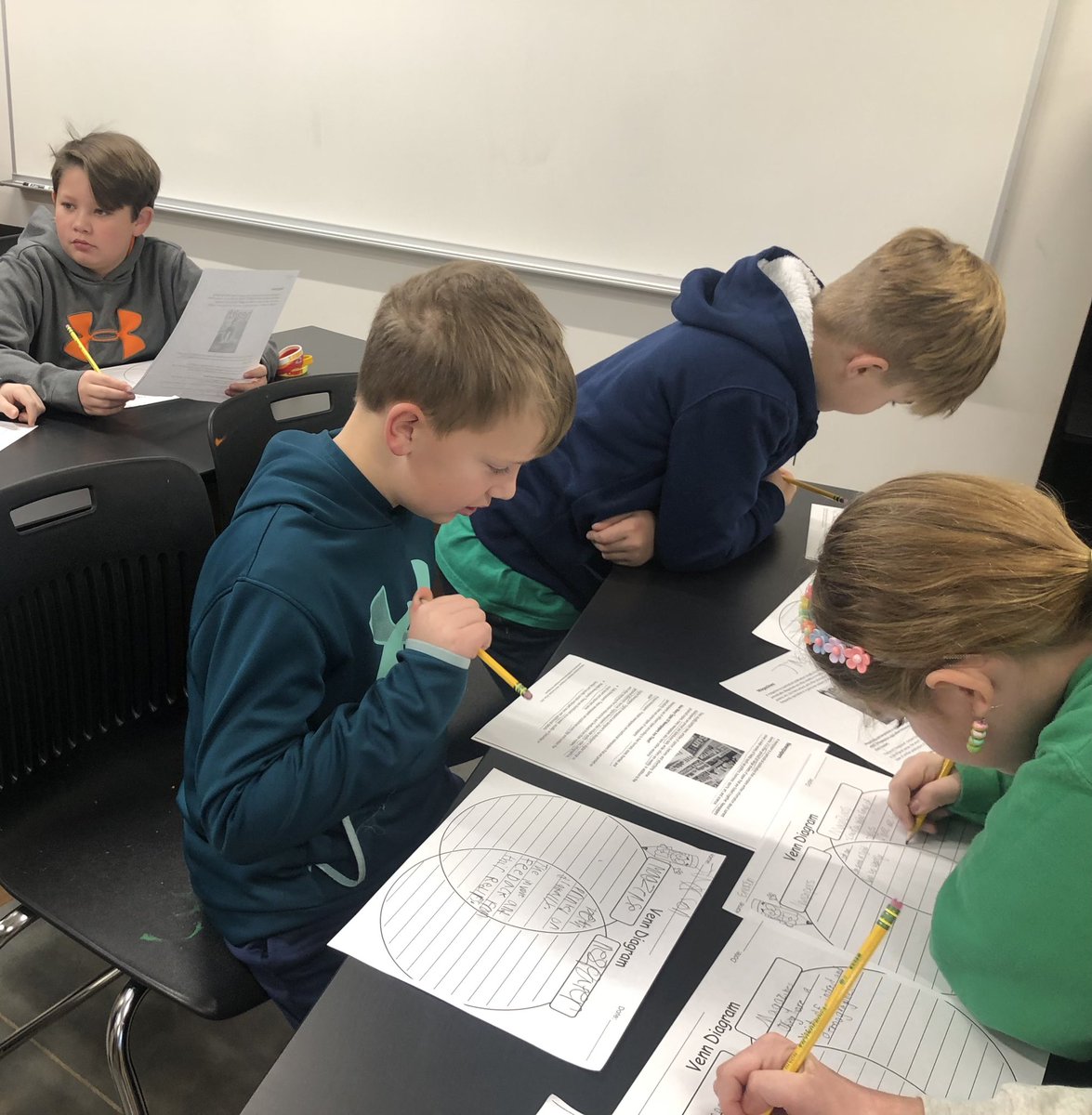 LVGintheLibrary's tweet image. We’ve been learning about periodicals at the @officialSPS Choice programs this week during library class. Today 4th graders at the Ag Academy used the Jigsaw structure to compare &amp;amp; contrast (📰 vs 📔) #SPSlib #SPSreadtosucceed