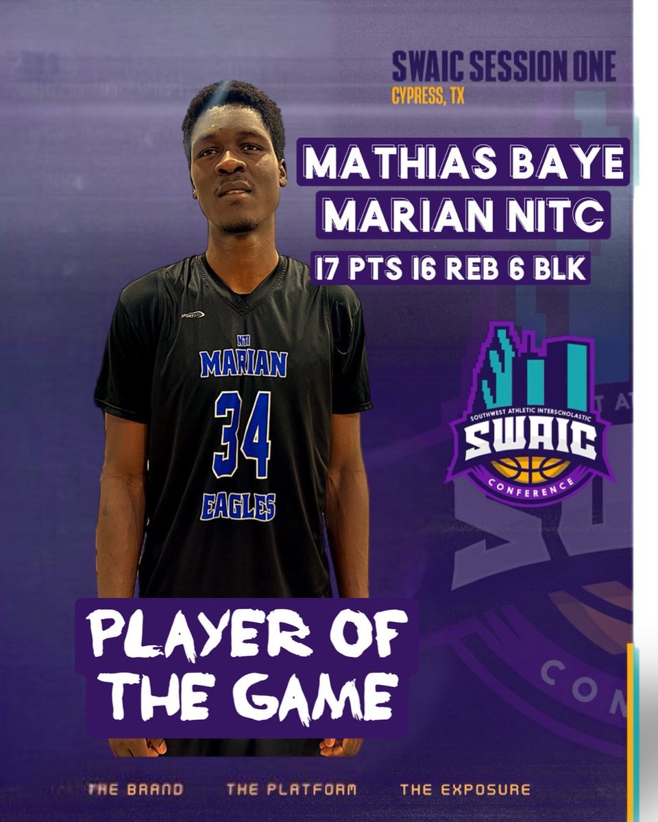 The SWAIC (@theswaic) on Twitter photo The Big fella is BACK!
๐จPlayer of the Game๐จ
Game 1 Session I
7โ1 (2026) Mathias Baye (<a href="/MarianEaglesBB/">MarianEaglesBB</a>)
17 points, 16 rebounds and 6 Blocks
#TheSWAIC The Big fella is BACK!
๐จPlayer of the Game๐จ
Game 1 Session I
7โ1 (2026) Mathias Baye (<a href="/MarianEaglesBB/">MarianEaglesBB</a>)
17 points, 16 rebounds and 6 Blocks
#TheSWAIC