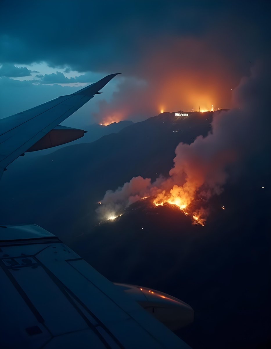 AlexEtJeremy's tweet photo. 2025's images = total lie. #hollywoodhillsfire #HollywoodHills #Hollywood #LosAngelesFire #CaliforniaWildfires #LosAngeles #PalisadesWildfire by #freepix #aigenerated #flux1 https://t.co/wcvVJrX2qM