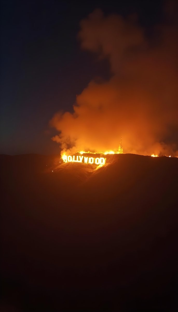 AlexEtJeremy's tweet photo. 2025's images = total lie. #hollywoodhillsfire #HollywoodHills #Hollywood #LosAngelesFire #CaliforniaWildfires #LosAngeles #PalisadesWildfire by #freepix #aigenerated #flux1 https://t.co/wcvVJrX2qM