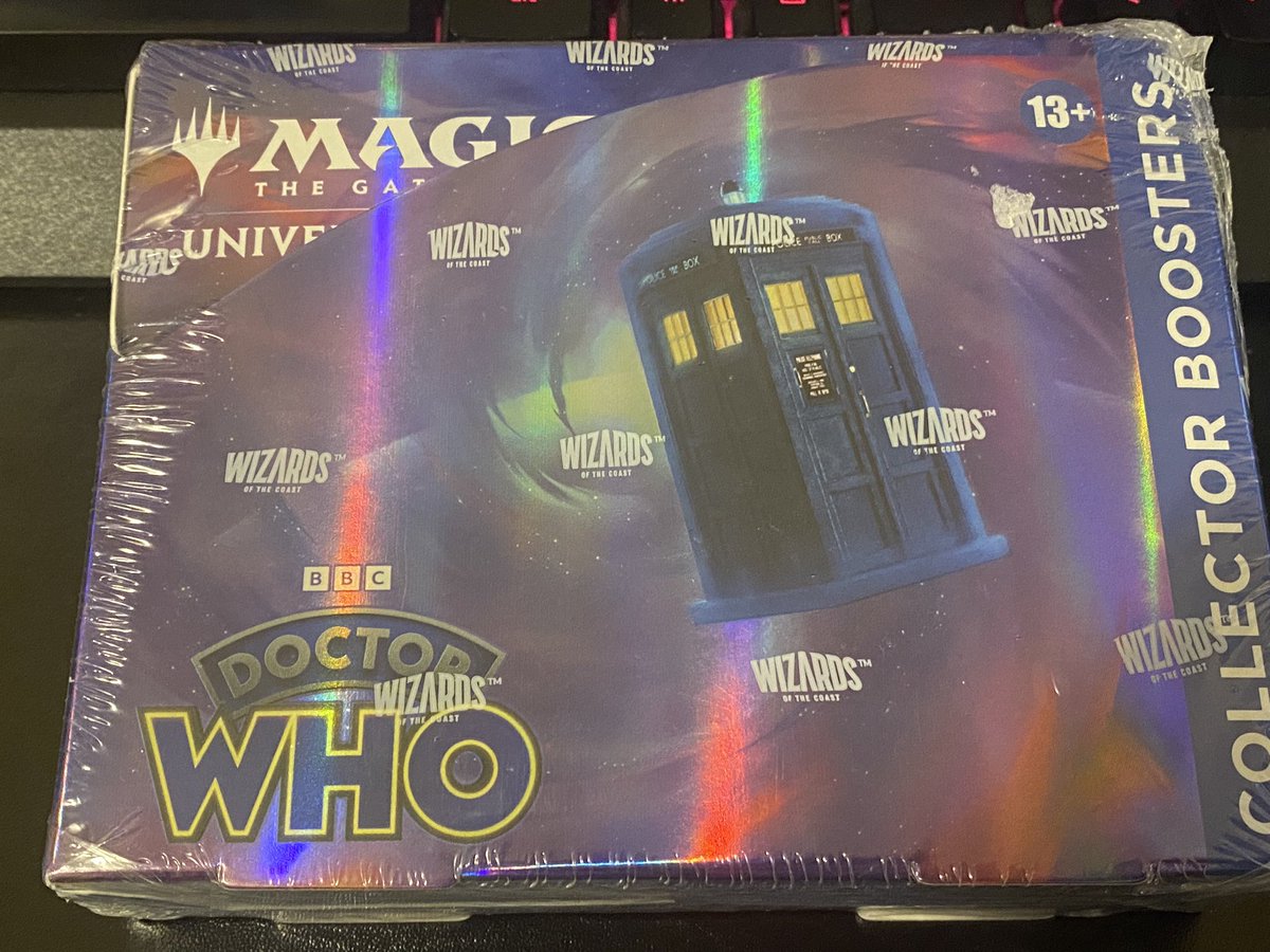 Tonight is the night! At 7:00PM MDT.

13 pack opening of Doctor Who Magic the Gathering cards!

This will be a hand-cam stream.

#vtuber #MTG