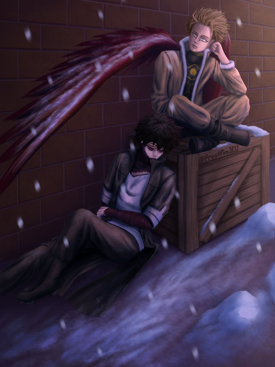 Some winter #DabiHawks art

#BNHA #MHA #Fanart #Dabi #Hawks #TouKei #digitalart