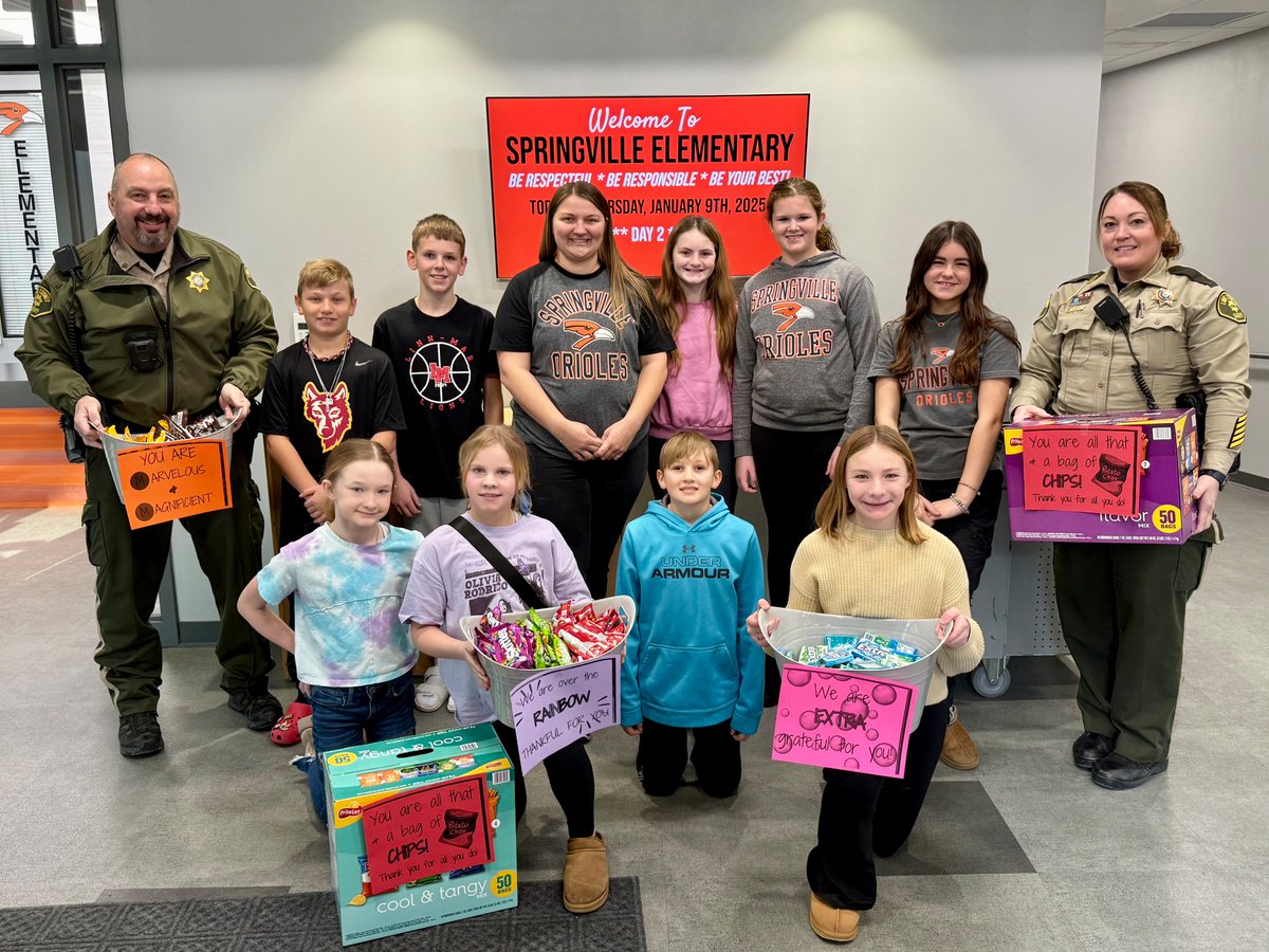 LinnCountySheriff (@linniasheriff) on Twitter photo Thank you, Springville Elementary School, for recognizing our deputies today! #NationalLawEnforcementAppreciationDay
<a href="/OrioleUpdate/">Springville CSD</a> Thank you, Springville Elementary School, for recognizing our deputies today! #NationalLawEnforcementAppreciationDay
<a href="/OrioleUpdate/">Springville CSD</a>