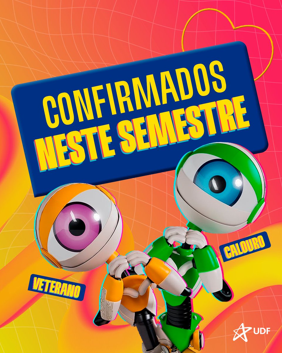 QUE BROTHER É VOCÊ? 🏠

O semestre nem começou e já estamos pensando nas provas de resistência (noites de estudo!), alianças estratégicas (grupos de trabalho!) e muita emoção. 😅

E aí, veterano ou calouro? Qual o seu curso? Conta pra gente! 🔥

#UDF #BBB25 #RedeBBB