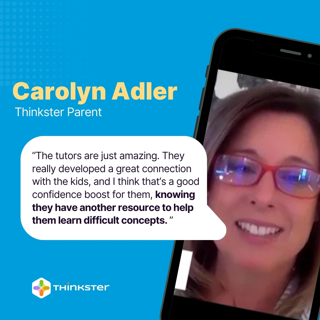 hellothinkster's tweet photo. Carolyn praises Thinkster’s amazing tutors for building strong connections with kids, boosting their confidence, and providing invaluable support in mastering difficult concepts. 🌟 #ThinksterMath #ParentReview #ConfidenceInLearning https://t.co/LuNghAZr8T