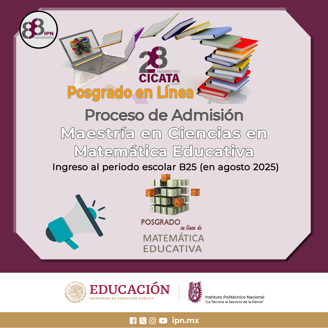 Ingreso B25 (Agosto 2025) 
Proceso de Admisión: cicata.ipn.mx/oferta-educati…
descarga de formatos: ipn.mx/posgrado/trami…
#SomosProME
#PolitécnicosDeCorazón