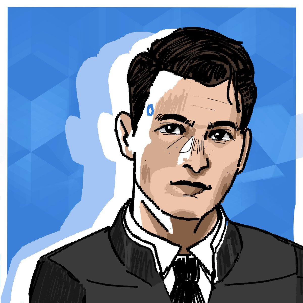 connor my beloved also this pixel brush is fireeee #DetroitBecomeHuman #dbhfanart #connordetroitbecomehuman #connorfanart