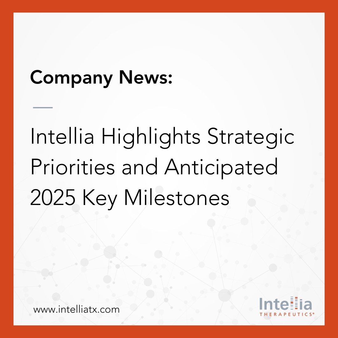 intelliatx's tweet photo. $NTLA announces its 2025 goals to support the company’s mission to transform the lives of patients and bring forth a new era in medicine: https://t.co/iEIsTjLvXK

#CRISPR #GeneEditing https://t.co/PBksodX6aE