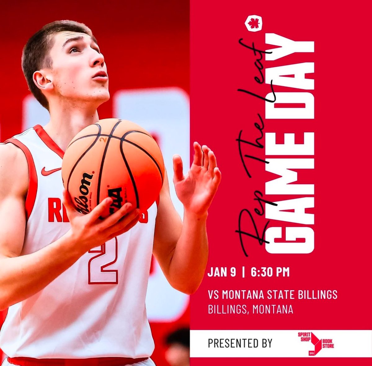 sfu_mbb's tweet photo. GAMEDAY in Billings, MT!
Catch the action 6:30 PM PST // 7:30 PM MST.
#RepTheLeaf🍁 #DoHardThings
WATCH LIVE:
https://t.co/Y2sTh4bHON https://t.co/QuBpGoSerU