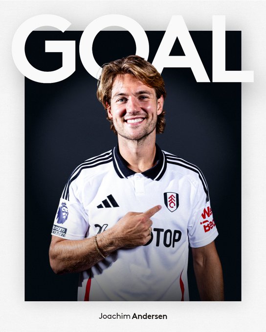 Goal! Joachim Andersen.