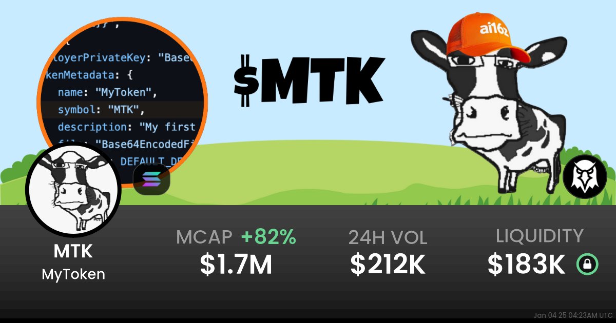 Why $MTK Feels Different 🐮🤖

Most tokens follow a predictable pattern: launch, hype, pump, dump. 

But $MTK is different.

It’s not about chasing trends or throwing together a roadmap that no one follows. It’s about showing what’s possible when AI meets blockchain. 🚀

Here’s