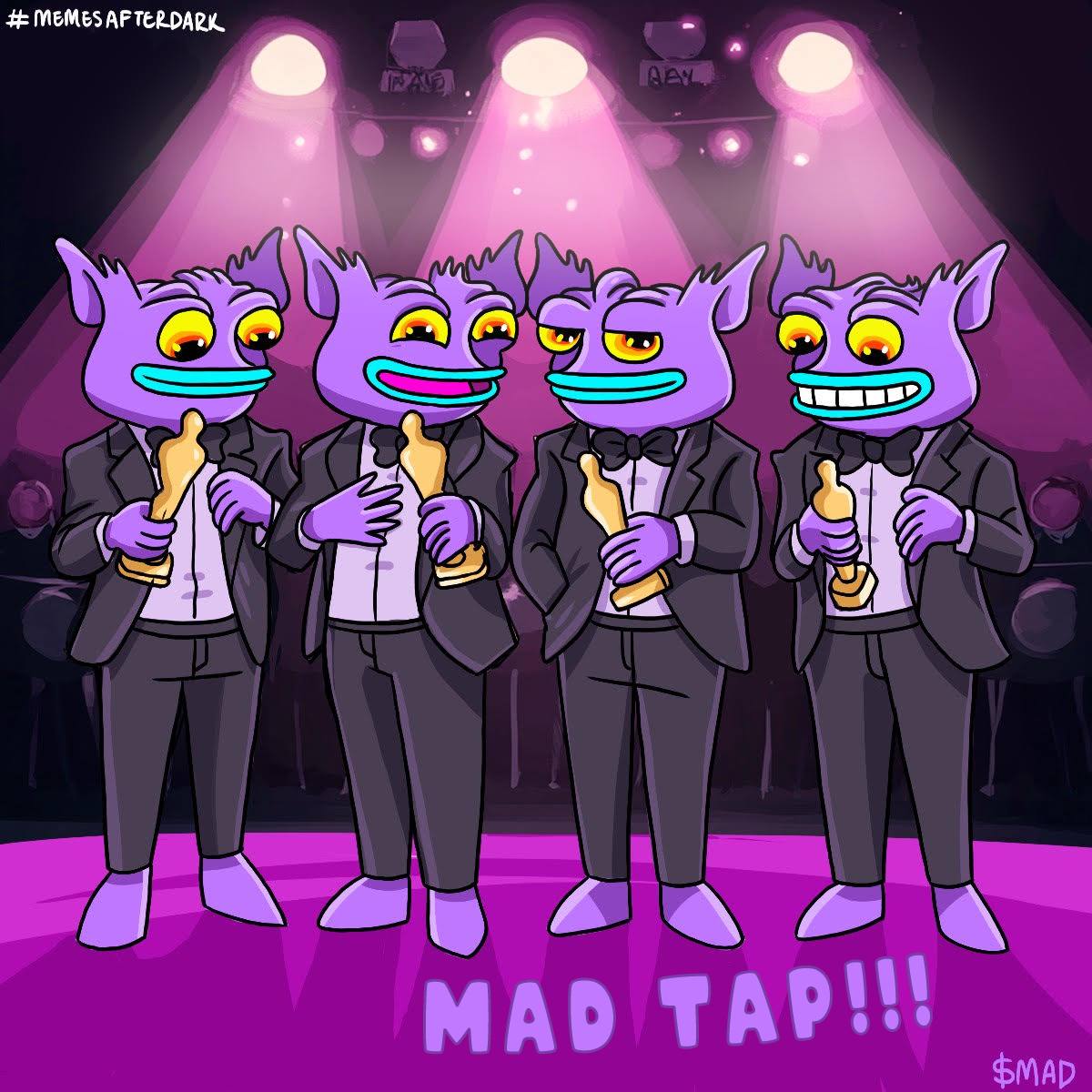madcoinvip's tweet image. DECEMBER MAD TAP WINNERS!   

Our December champions crushed it in every category:

🎯 HIGHEST PILLS SCORE:  
Duzik - $250  

🎡 SPIN WHEEL MASTER:  
Ariyan😈 - $250  

👥 BEST GANG LEADER:  
Antoine X Pork - $250  

💊 PREMIUM PILL COLLECTOR:  
Ge0rgi Fr3et - $250  

Incredible…