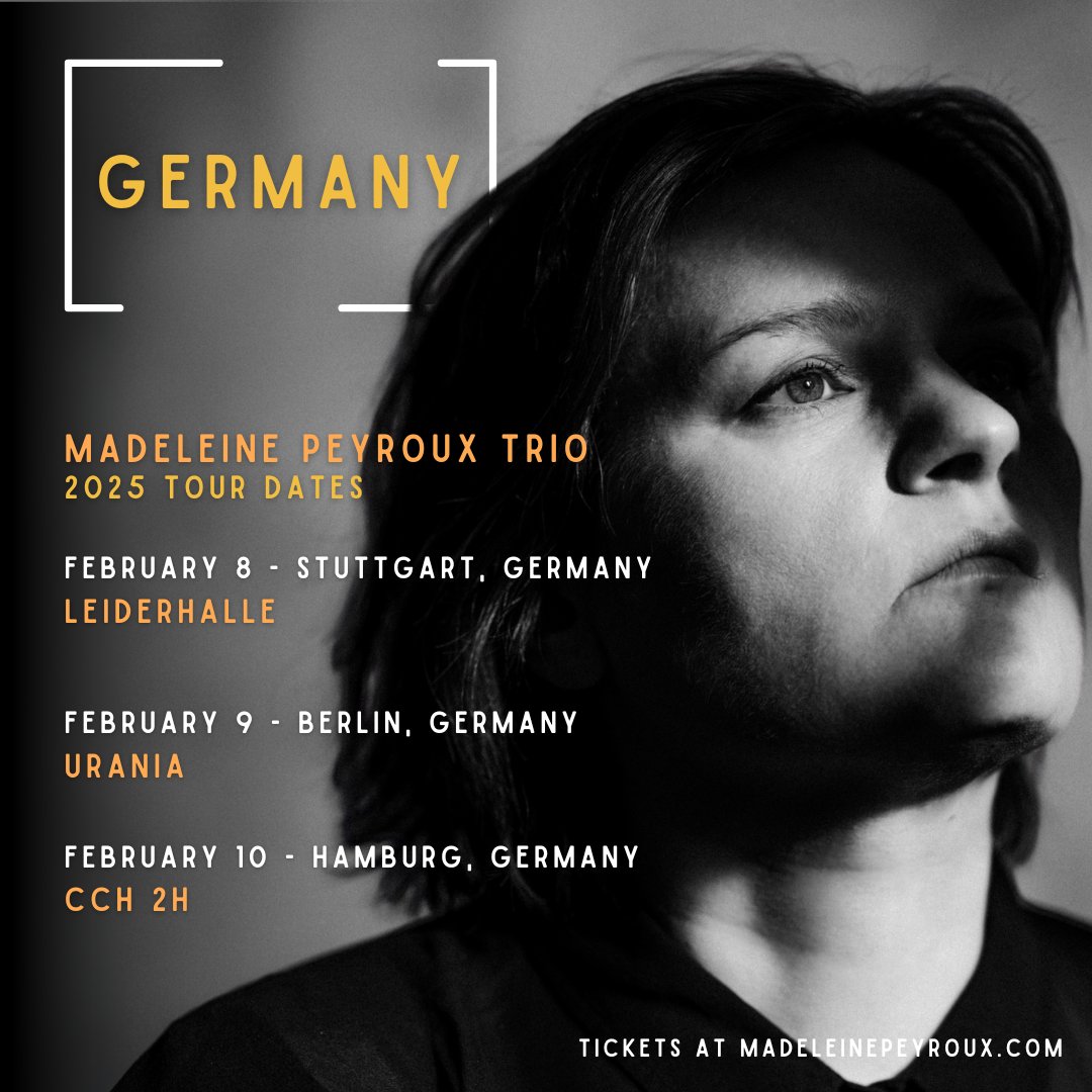 #Germany 🇩🇪 only one month until I visit your beautiful country for three shows. Visit madeleinepeyroux.com for tickets and details.
