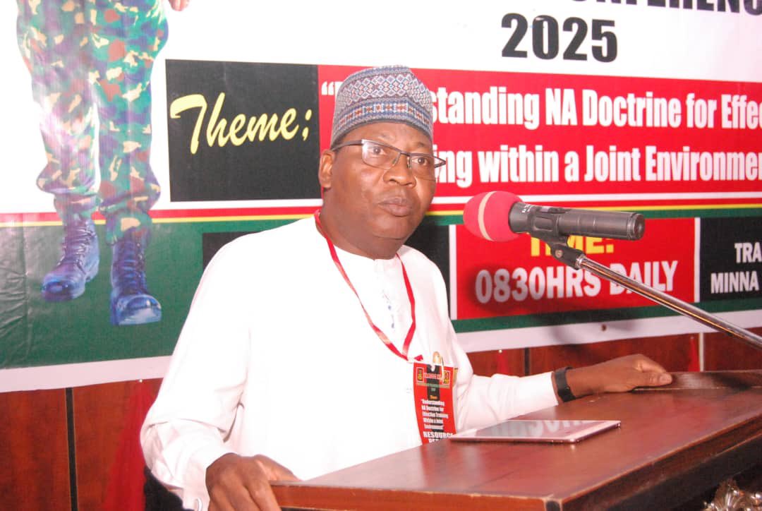 skusman's tweet photo. Honoured to deliver a presentation on “Media Operations, International Humanitarian Law, and Internal Security Operations in Nigeria” at the 2025 Doctrine and Training Conference, held at TRADOC, Minna, today, 9th January 2025. #ProfessionalEngagement #TRADOC2025 @DejiAdesogan https://t.co/QyW3Lwng9I