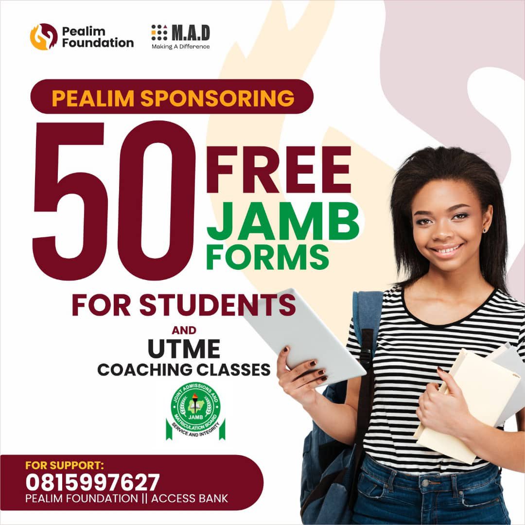 PealimF's tweet photo. What more can be more exciting other than contributing to the growth of our young ones who have various big dreams✨🤭 let’s help them achieve this in the little way we can 
#pealim#free#jamb#jambform#donate https://t.co/qMEmMZWyEk