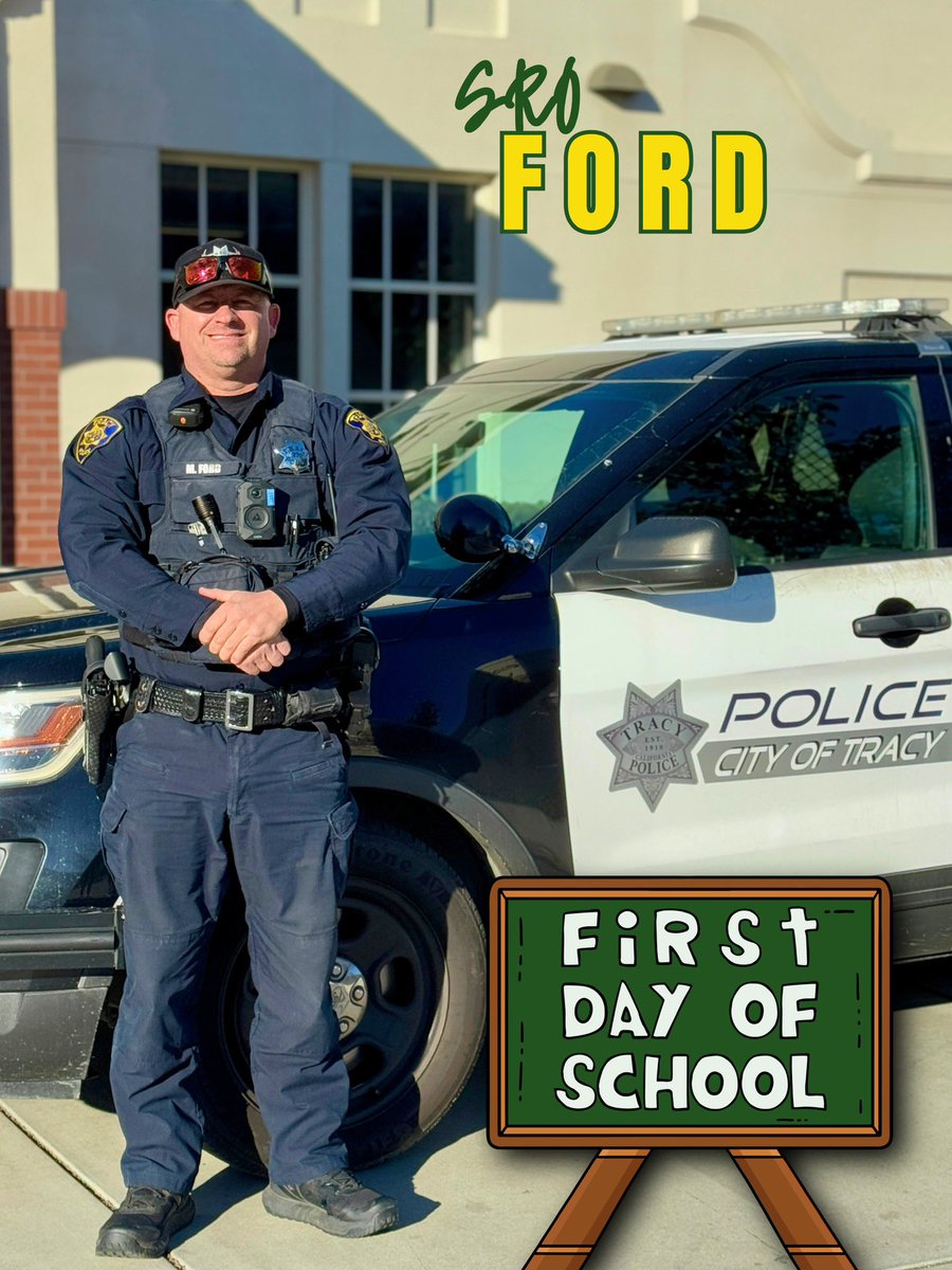 tracypd's tweet photo. 🚓✨ Meet our newest School Resource Officers! Officer Jacob Evanoff is ready to make an impact at West High School, while Officer Matt Ford is excited to join the Tracy High School community.

This week, Officer Evanoff and Officer Brown started their first day at their new schools, bringing their dedication to safety and connection to students. We also want to thank Officer Brown for his service at Tracy High as he transitions to his new assignment as the School Resource Officer for the Jefferson Unified School District.

Welcome to the SRO team, Officers Evanoff and Ford! 🚔🏫