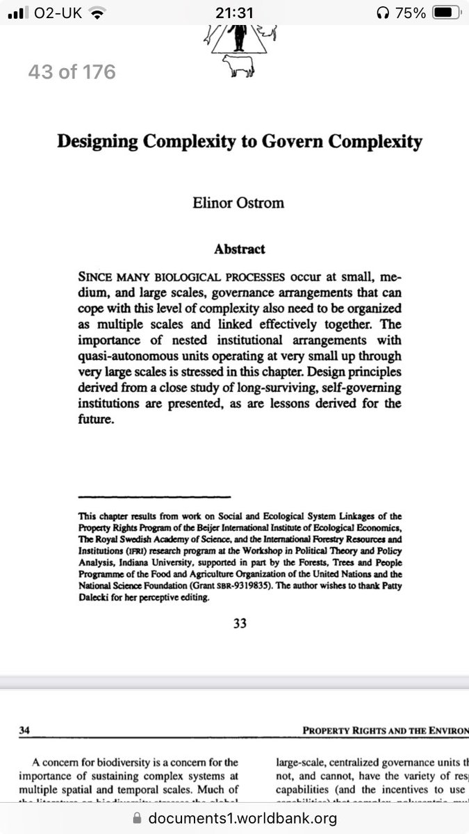Important paper by Elinor Ostrom. documents1.worldbank.org/curated/en/398…