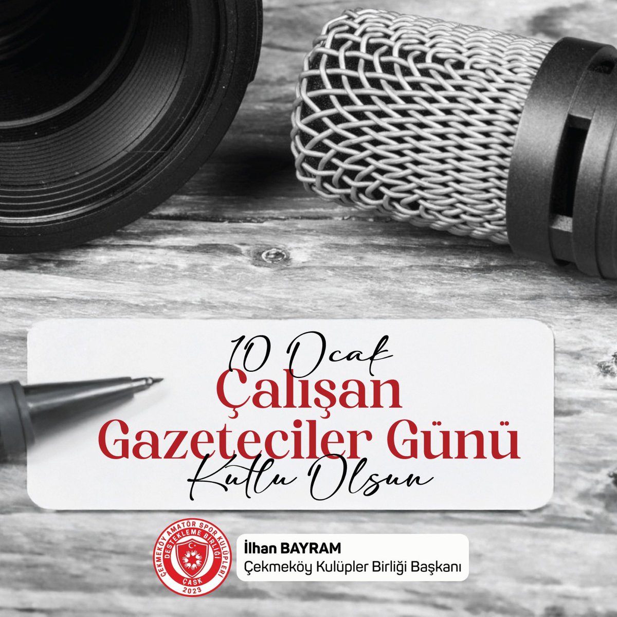 Çekmeköy Kulüpler Birliği (@ckbirligi) on Twitter photo Tarafsız, objektif bir şekilde haber almamızı sağlayan tüm basın emekçilerinin 10 Ocak Çalışan Gazeteciler Günü kutlu olsun.
#GazetecilerGünü
<a href="/ilhanbayramm/">İlhan BAYRAM</a> Tarafsız, objektif bir şekilde haber almamızı sağlayan tüm basın emekçilerinin 10 Ocak Çalışan Gazeteciler Günü kutlu olsun.
#GazetecilerGünü
<a href="/ilhanbayramm/">İlhan BAYRAM</a>