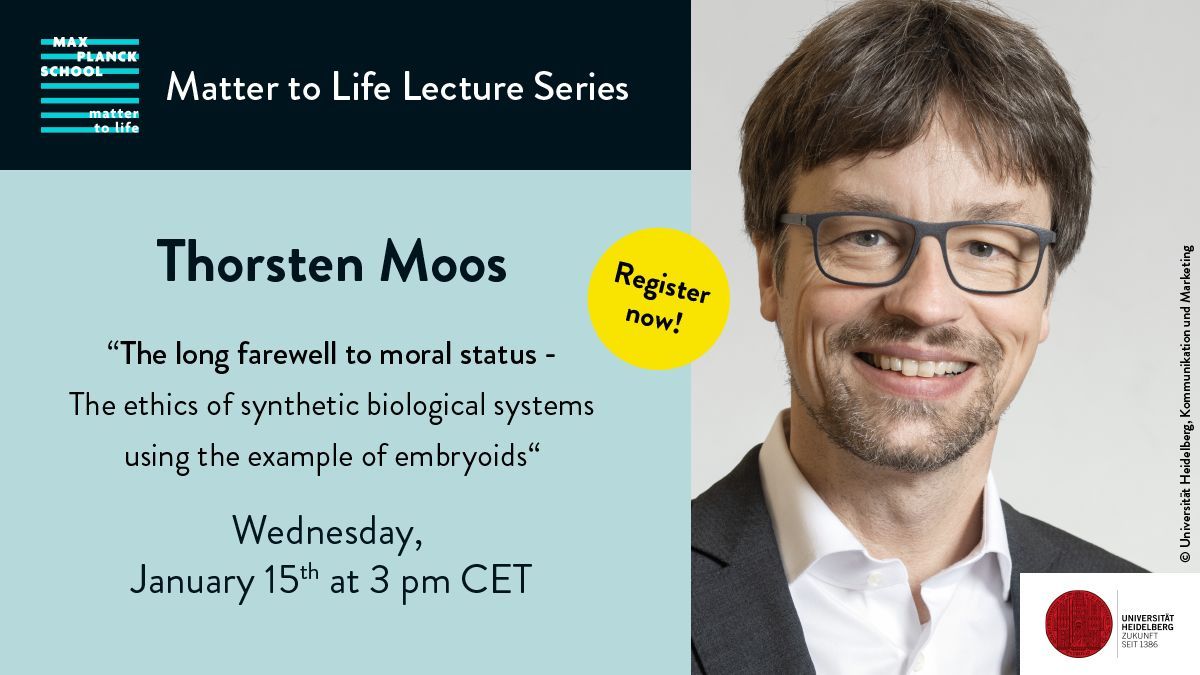 🧬 When synthetic embryos mirror human development: Where do we draw ethical lines?
Join our lecture by MtL Fellow Thorsten Moos (@uniheidelberg) next week to explore the moral status of embryoids and synthetic biological systems: bit.ly/4acGw47