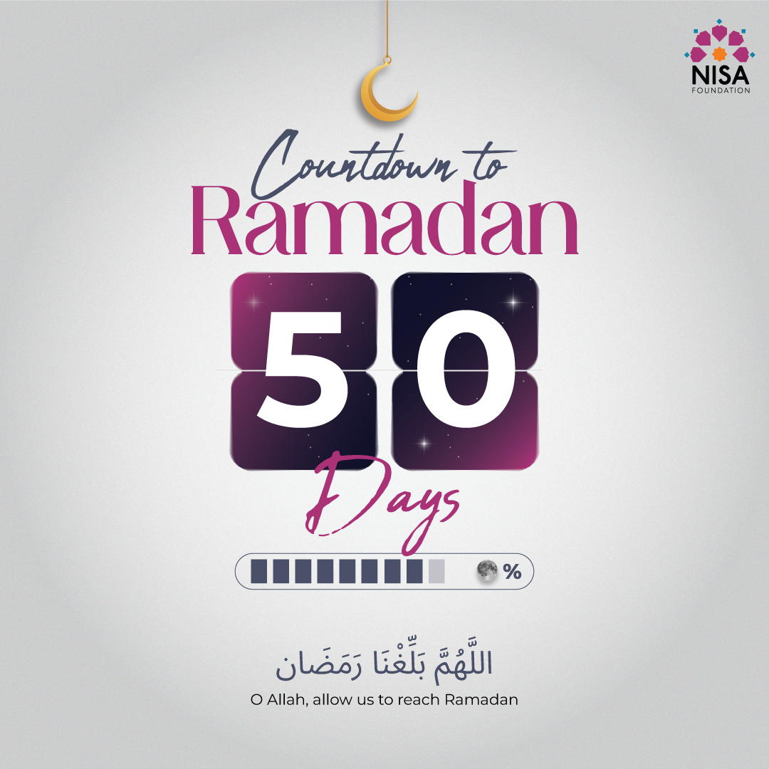Only 50 days until Ramadan 🌙✨

A crucial time to prepare our hearts, strengthen our faith, and deepen our connection. Let’s seize this opportunity to reflect, give back, and embrace the blessings before it’s too late. The time to prepare is now — Ramadan is fast approaching! 🌸