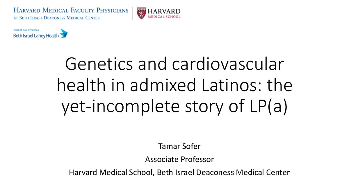 BIDMC CVI (@bidmccvi) on Twitter photo Friday at 8am #BIDMC CV Grand Rounds with biostatistics & bioinformatics expert <a href="/tamar_sofer/">Tamar Sofer</a> on “Genetics & CV Health in Admixed Latinos: The Yet-incomplete Story of LP(a).” Friday at 8am #BIDMC CV Grand Rounds with biostatistics & bioinformatics expert <a href="/tamar_sofer/">Tamar Sofer</a> on “Genetics & CV Health in Admixed Latinos: The Yet-incomplete Story of LP(a).”
