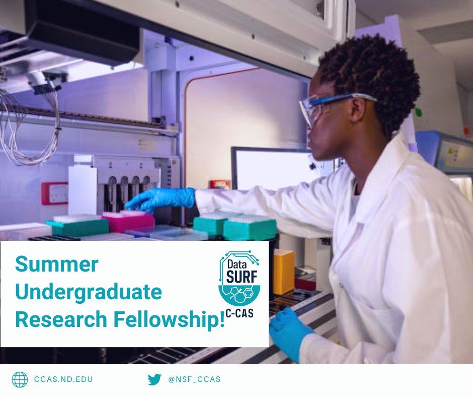 NSF Center for Computer Assisted Synthesis (@nsf_ccas) on Twitter photo Applications are open for summer undergraduate research fellowships until January 31! Find out more information here: 
ccas.nd.edu/outreach/surf-…
#CCAS #chemistry #undergraduateresearch #NSF #chemistswithdisabilities #NSF Applications are open for summer undergraduate research fellowships until January 31! Find out more information here: 
ccas.nd.edu/outreach/surf-…
#CCAS #chemistry #undergraduateresearch #NSF #chemistswithdisabilities #NSF