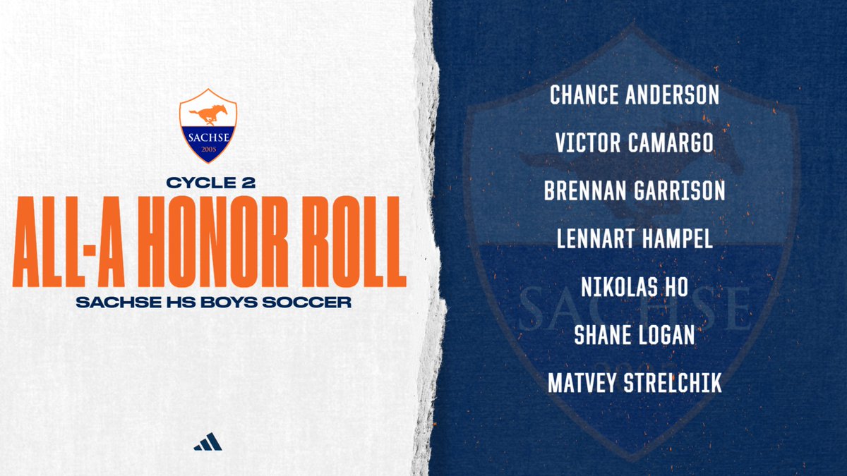 Sachse High School Boys Soccer (@sachsehs_soccer) on Twitter photo Proud of these Mustangs for earning ALL A’s during the Cycle 2 grading period!
⚽️ 📚 ✏️
<a href="/SHS_Mustangs/">Sachse High School 🎓</a> <a href="/gisdnews/">Garland ISD</a> <a href="/gisd_athletics/">Garland ISD Athletics</a> <a href="/TheSachseNews/">The Sachse News</a> <a href="/Sachse_TX/">City of Sachse</a> <a href="/drlopez23/">Ricardo Lopez</a> <a href="/DallasTexans1/">Shae Creel</a> <a href="/CounselorsatSHS/">Sachse HS Counselors 💙🧡</a> Proud of these Mustangs for earning ALL A’s during the Cycle 2 grading period!
⚽️ 📚 ✏️
<a href="/SHS_Mustangs/">Sachse High School 🎓</a> <a href="/gisdnews/">Garland ISD</a> <a href="/gisd_athletics/">Garland ISD Athletics</a> <a href="/TheSachseNews/">The Sachse News</a> <a href="/Sachse_TX/">City of Sachse</a> <a href="/drlopez23/">Ricardo Lopez</a> <a href="/DallasTexans1/">Shae Creel</a> <a href="/CounselorsatSHS/">Sachse HS Counselors 💙🧡</a>