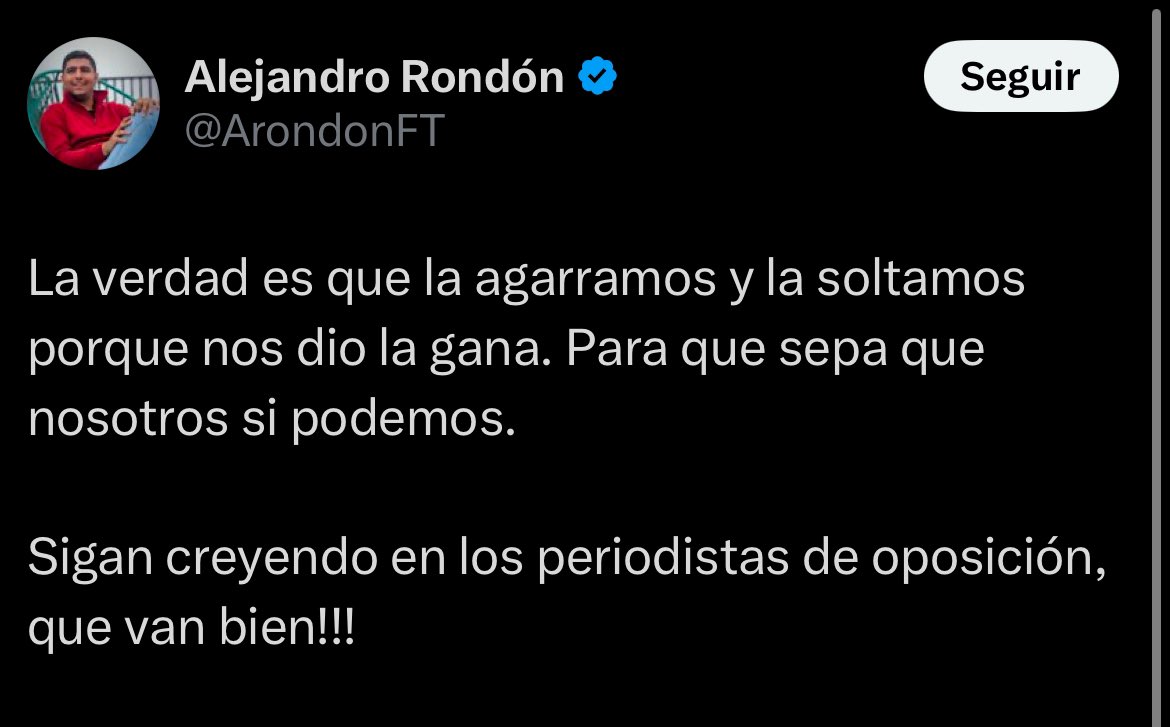 El sobrino del narcotraficante Diosdado Cabello confirma que el régimen secuestró a María Corina Machado para aterrorizarla.

Ahora bien, no creo que la hayan soltado “porque les dio la gana”, la soltaron porque se cagaron por la reacción que la noticia provocó.