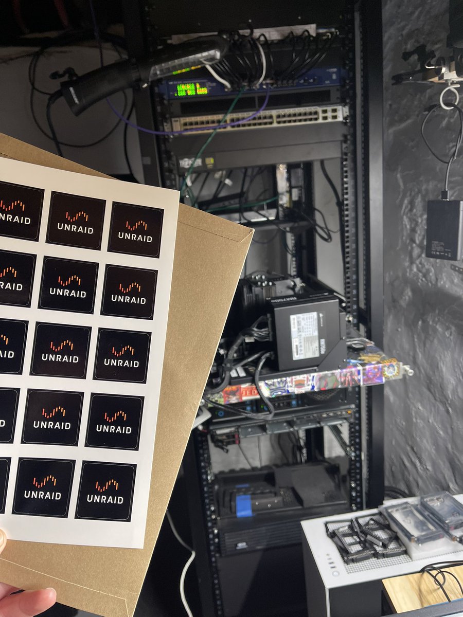 DarthKielbasa's tweet image. Stickers arrived! 

Commence bombing!

#unraid
