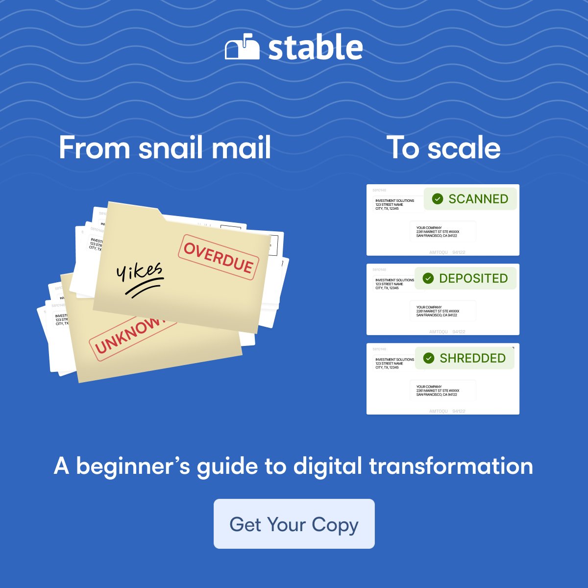 useStable's tweet image. Managing physical mail feels like a relic of the past, doesn&apos;t it? Digitize it the smart way with our #digitaltransformationguide. Learn how #virtualmailboxes save time, boost efficiency, and secure your documents 📥. usestable.com/blog/digital-t…