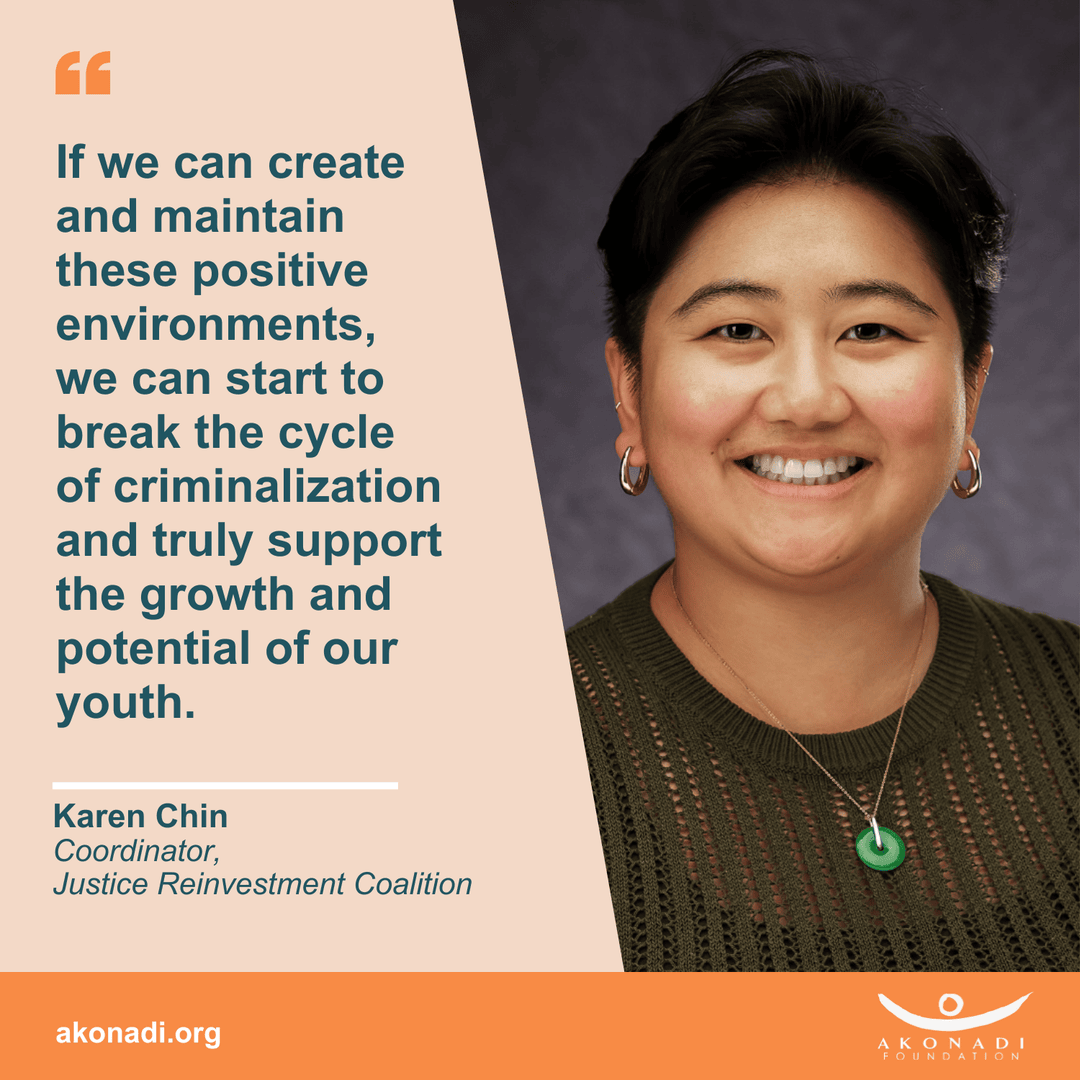 In our latest All In for Oakland spotlight, we spoke with Karen Chin, Justice Reinvestment Coalition Coordinator.

<a href="/justice_ac/">Justice Reinvestment Coalition AC</a> works to end incarceration and shift investment and policies towards providing communities with access to their basic needs
akonadi.org/reimagining-sa…
