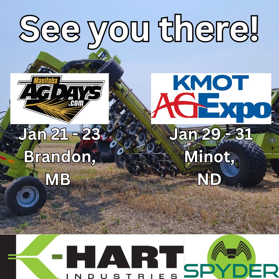 Looking for a chance to see the 2025 Spyder up close and personal? You can catch us in Manitoba at Brandon and in North Dakota at Minot soon! Check out khartindustries.com/events for the full list of exhibitions we're attending in 2025! #Khartindustries #spyderdrill
