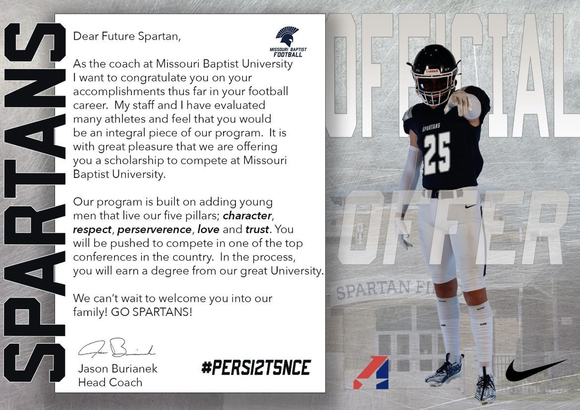 Cameron Brown (@browncameron06) on Twitter photo After a great visit and talk with coach <a href="/KennyThomason57/">Kenny Thomason</a> i’m blessed to receive a offer from <a href="/MBUFootball/">Missouri Baptist Football</a> 🗡️<a href="/JPRockMO/">JP Rock</a> <a href="/GSV_STL/">Gateway Sports Venue</a> <a href="/revhenderson/">Coach Prentice Henderson</a> <a href="/FZS_Football/">Fort Zumwalt South Bulldog Football</a> <a href="/PrepRedzoneMO/">Prep Redzone Missouri</a> After a great visit and talk with coach <a href="/KennyThomason57/">Kenny Thomason</a> i’m blessed to receive a offer from <a href="/MBUFootball/">Missouri Baptist Football</a> 🗡️<a href="/JPRockMO/">JP Rock</a> <a href="/GSV_STL/">Gateway Sports Venue</a> <a href="/revhenderson/">Coach Prentice Henderson</a> <a href="/FZS_Football/">Fort Zumwalt South Bulldog Football</a> <a href="/PrepRedzoneMO/">Prep Redzone Missouri</a>