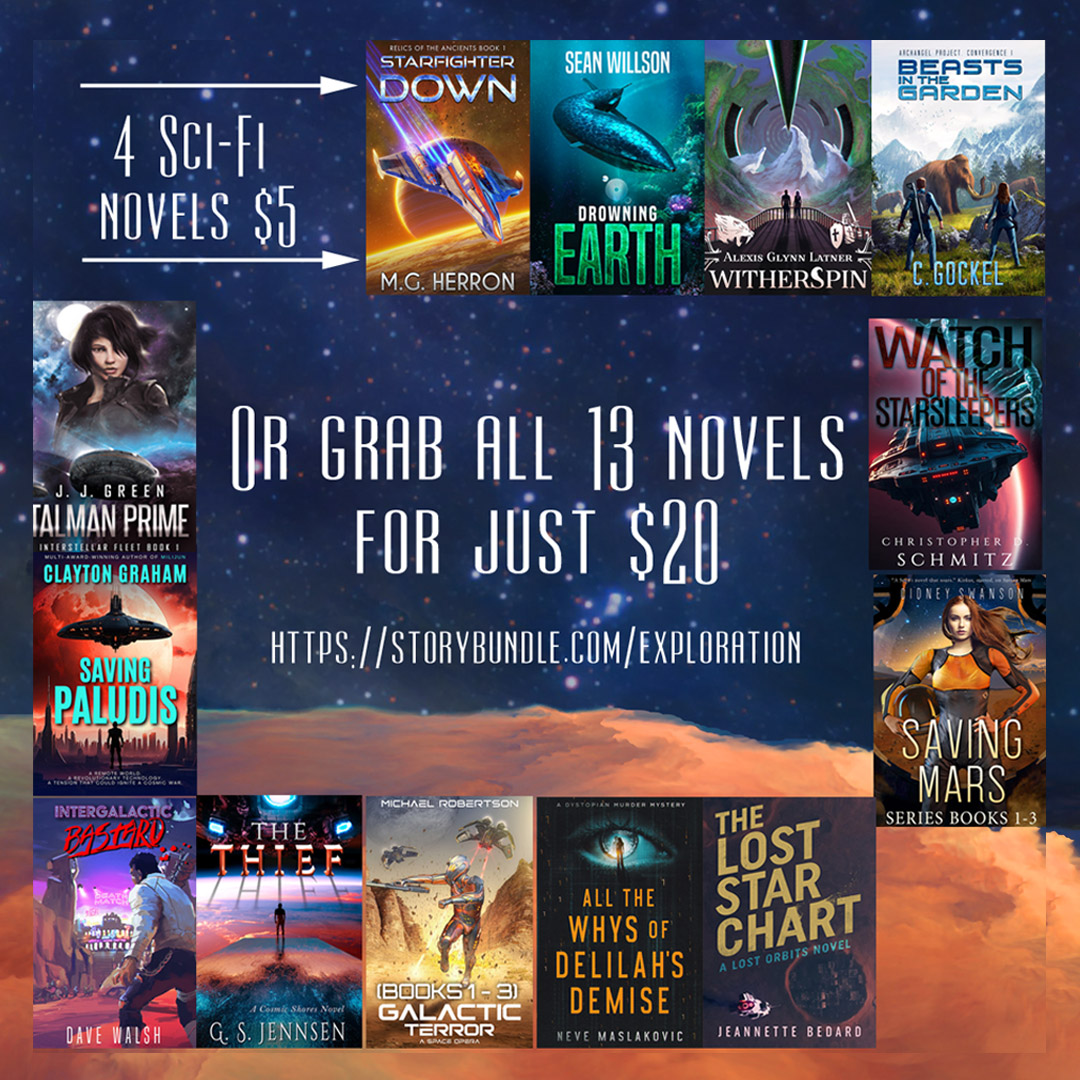 cidneyswanson's tweet photo. The first three Saving Mars books are featured in the latest Sci-Fi StoryBundle! Support indie authors with an opportunity to donate to Girls Write Now charity! https://t.co/rC0hAErKBu