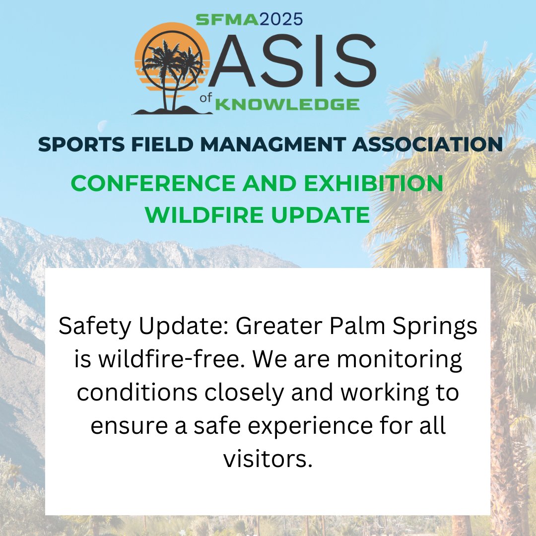 Safety update: Greater Palm Springs is wildfire-free. We are monitoring conditions and working to ensure your safety.

Our thoughts are with the communities currently impacted by the fires. Please stay informed by visiting official sources like fire.ca.gov.