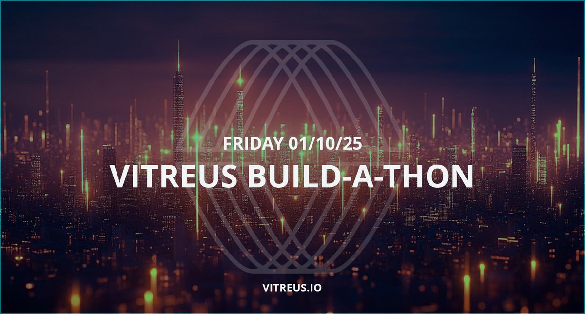 Ready, Set, Build! It’s Vitreus Build-a-Thon Time! 🛠️

Hey Web3 adventurers—this one’s for you! Whether you're a seasoned dev, a curious newbie, or just someone with a big idea, the Vitreus Build-a-Thon is where the magic happens. ✨

What to expect:
💡 Create something cool on a
