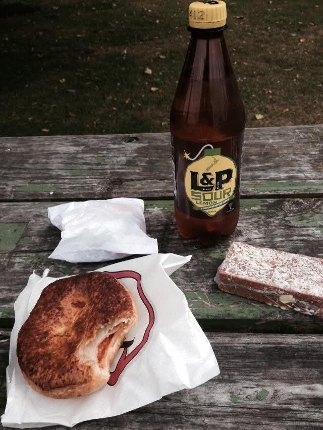 red_cordial's tweet photo. @RavenZech2 Country bakery pie, lolly cake, washed down with L&amp;P #DebateOver #SmallTownNZ https://t.co/6WbXG88uwR