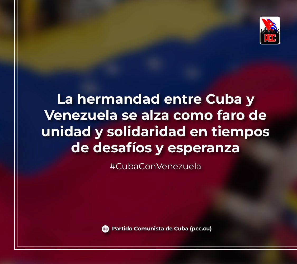 Venezuela puede contar con #Cuba para lo que sea

<a href="/DiazCanelB/">Miguel Díaz-Canel Bermúdez</a> 

#CubaConVenezuela