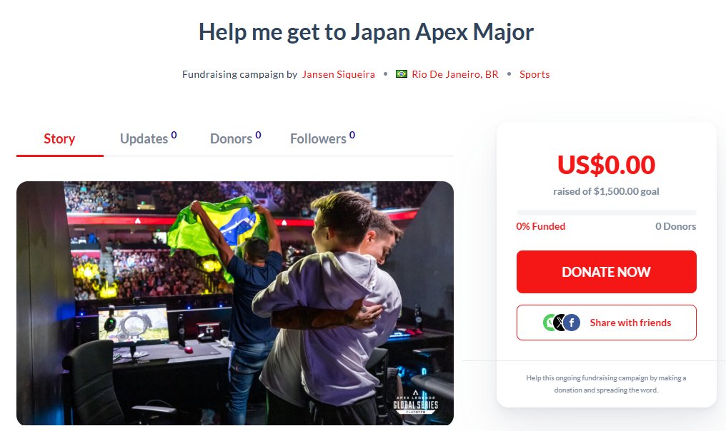 Here we go again🥴
I’m starting a fundraising campaign to help cover my plane ticket to Japan. I wouldn’t be doing this if it weren’t absolutely necessary, but with 1 USD = 6 BRL, the costs have become incredibly high. Any support would make a huge difference.
Info on comments 👇
