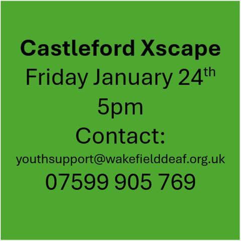 Like to bounce? Over 5 years old? Come join us for trampolining!

📆   Friday January 24th 2025
⏰   5pm 
📍   Gravity Active, Xscape, Castleford WF10 4TA

Contact us on:
07599905769
youthsupport@wakefielddeaf.org.uk