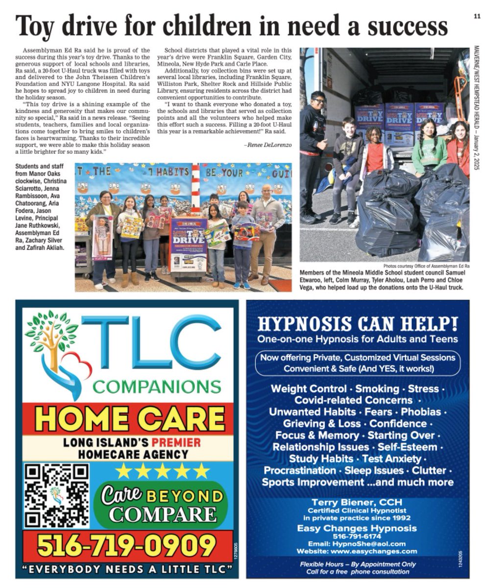 Allabouttheyet's tweet image. 📰 EXTRA, EXTRA, read all about it, @MineolaMS in the news!
⭐️Speech & Debate Club was featured for their participation at the NYS Youth & Government Conference.
⭐️ Student Council was featured for their efforts in the Holiday Toy Drive.
#MineolaProud