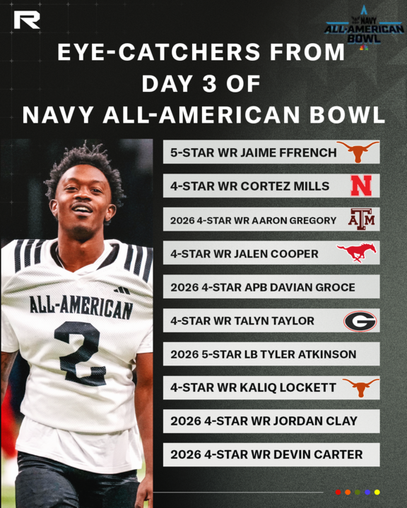 Sam Spiegelman (@samspiegs) on Twitter photo Eye-catchers from Day 3 of the Navy <a href="/AABonNBC/">Navy All-American Bowl</a>
n.rivals.com/news/eye-catch… Eye-catchers from Day 3 of the Navy <a href="/AABonNBC/">Navy All-American Bowl</a>
n.rivals.com/news/eye-catch…