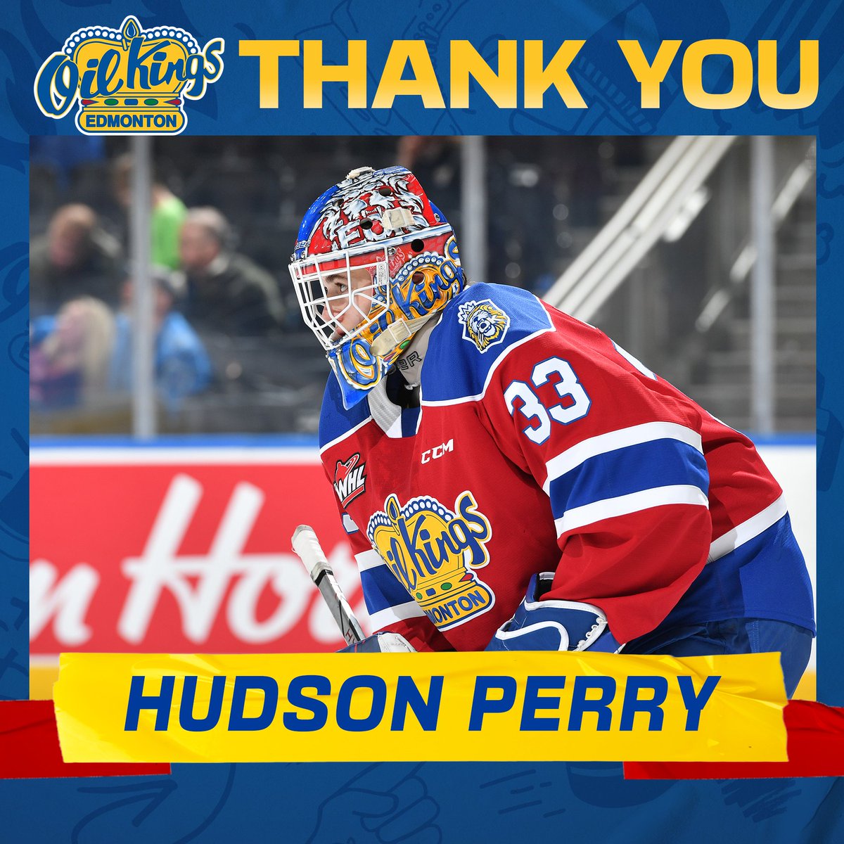 The Oil Kings would like to thank Hudson for his contributions both on and off the ice, and wish him all the best in his future endeavors!