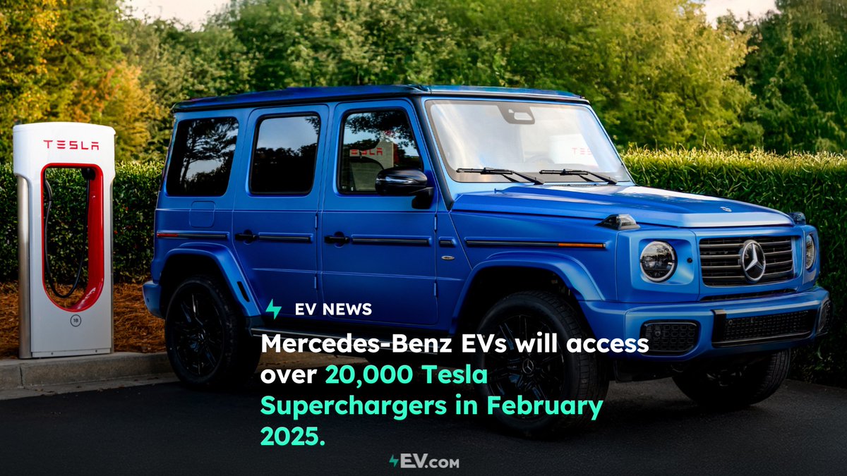 Starting February 2025, <a href="/MercedesBenz/">Mercedes-Benz</a> EV owners will access over 20,000 Tesla Superchargers across the U.S. and Canada, making charging easier with a new adapter and seamless integration through the Mercedes me Charge app. #MercedesBenz 🚙⚡️