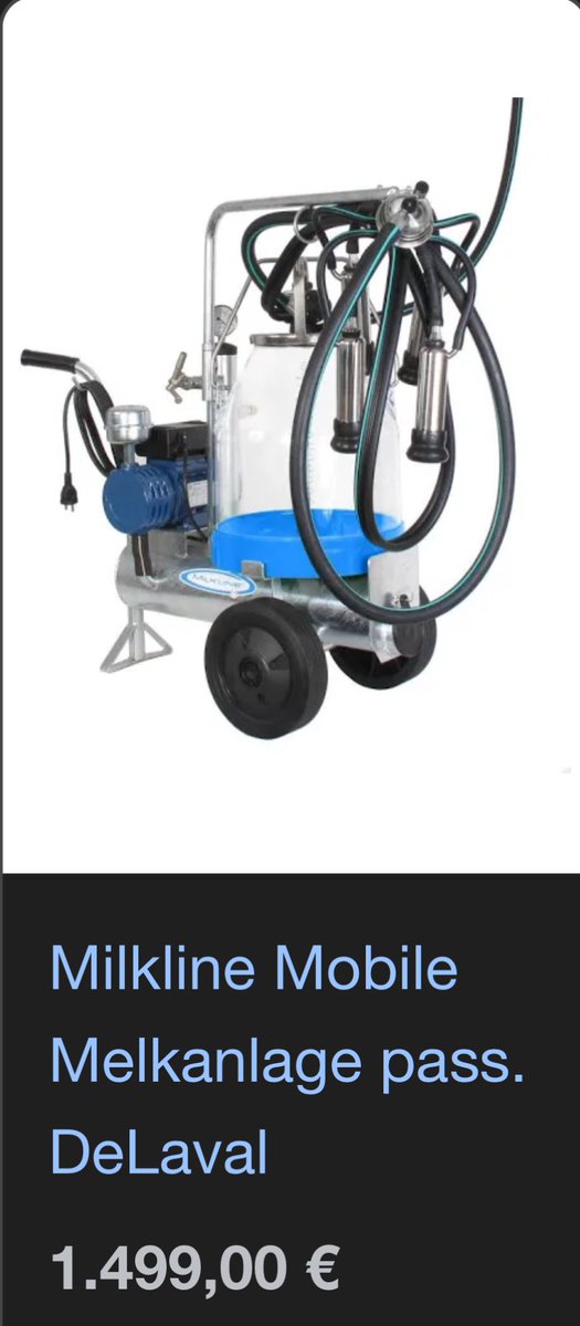 Ich werde mir jetzt diese mobile Melkanlage kaufen damit ich auch unterwegs zu jeder zeit ordentlich abmelken kann