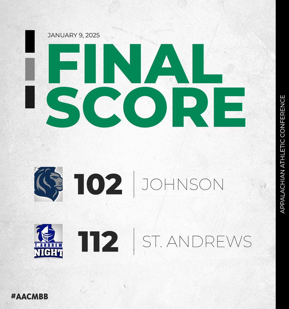 AAC Sports (@aacsports) on Twitter photo 🏀 OT THRILLER
<a href="/SAUKnights/">St. Andrews Knights</a> used a strong second half to force OT en route to the thrilling #AACMBB victory over <a href="/JohnsonRoyals/">Johnson Royals</a>
Jaylin McDuffie paced SAU with 28 points, while Mateu Escamilla added 23 points and 10 rebounds. Ma'Nas Drummond chipped in 22 points
#NAIAMBB 🏀 OT THRILLER
<a href="/SAUKnights/">St. Andrews Knights</a> used a strong second half to force OT en route to the thrilling #AACMBB victory over <a href="/JohnsonRoyals/">Johnson Royals</a>
Jaylin McDuffie paced SAU with 28 points, while Mateu Escamilla added 23 points and 10 rebounds. Ma'Nas Drummond chipped in 22 points
#NAIAMBB