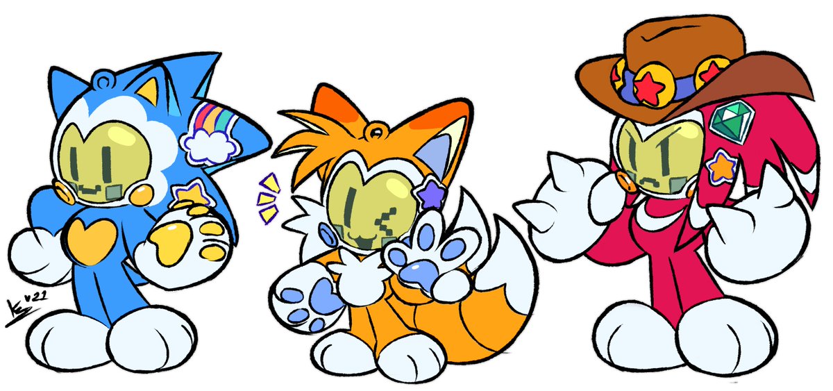 Kirby_Popstar_'s tweet image. I found this old art of those Tamagotchi Sonic bots designs  that i made them almost 4 years ago on my PC 
I plan to redesign them btw
