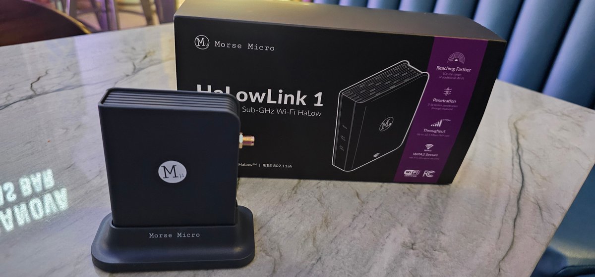 tiriasresearch's tweet image. #Cooltech @CES2025. A long-range wi-fi router from Morse Micro. I will be trying these out on the ranch. Lol for my review in a few weeks.